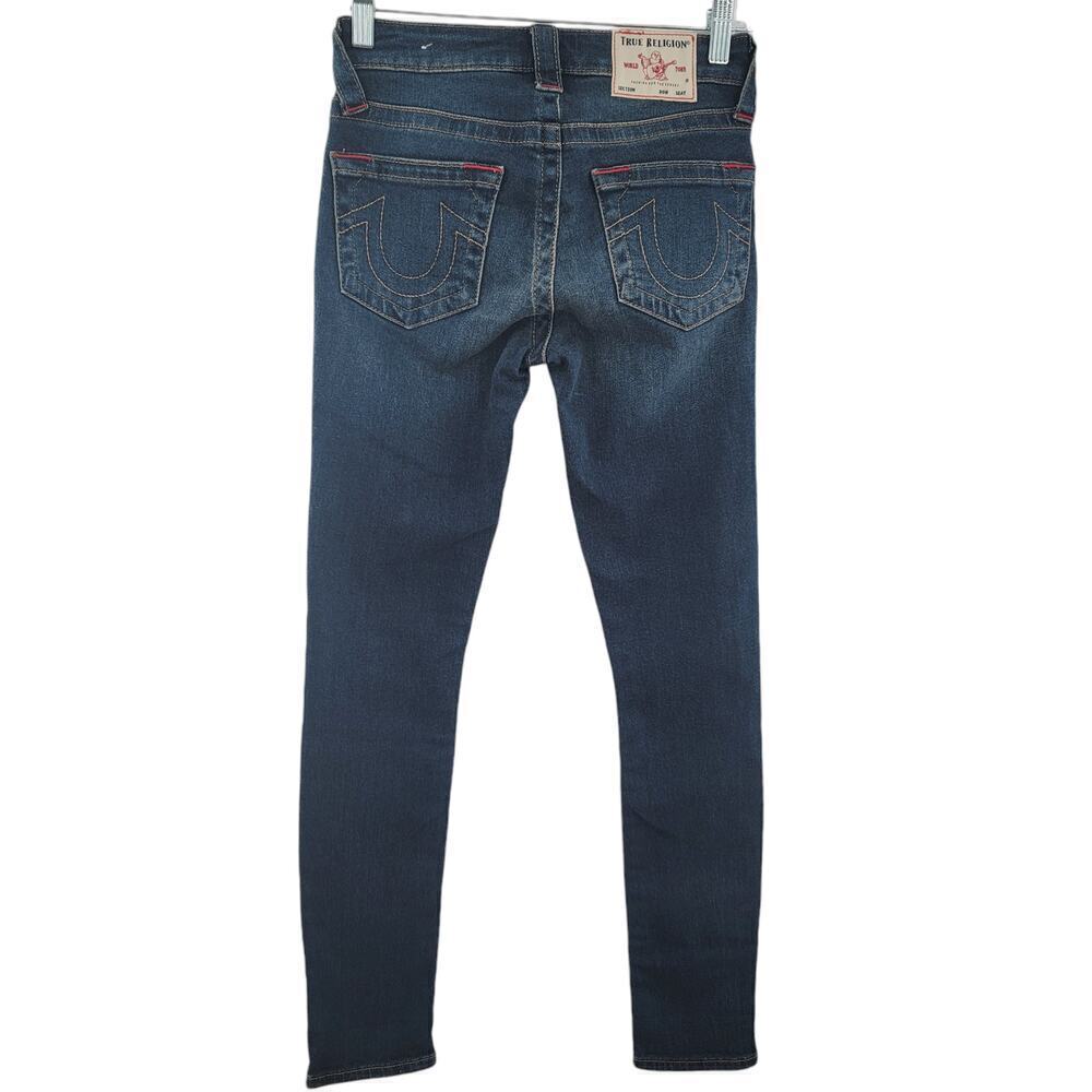 True Religion 'Jennie Curvy' Mid Rise Skinny Size 26 Indigo - Picture 4 of 10